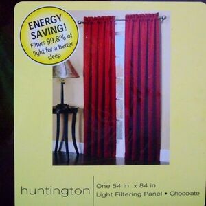 Window Curtain Drape Huntington Chocolate Brown